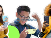 Des mannequins sourient devant le prétendu A25 5G. (Source : MySmartPrice)