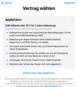informations sur l'AppleCare+ pour l'iPad mini