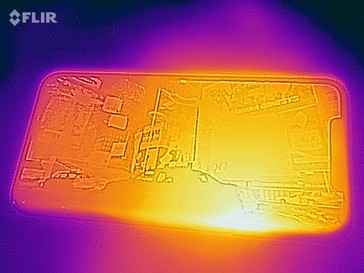 iPhone XS Max - Relevé thermique à l'avant de l'appareil.