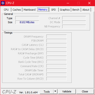 CPU-Z mémoire vive.