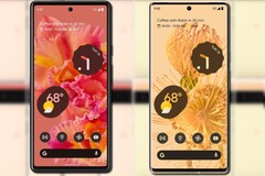 Les Pixel 6 et Pixel 6 Pro en Kinda Coral et Sorta Sunny, respectivement. (Image source : @evleaks - édité)