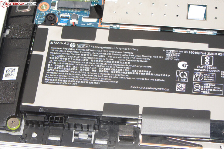 La batterie a une capacité de 51 Wh.