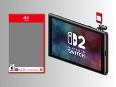 Boîte et cartouche de la carte clé du jeu Switch 2 (Source de l&#039;image : Nintendo of America avec modifications)