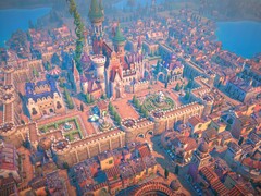 Une image montrant une ville dans Fabledom, actuellement à -65 % sur Steam.