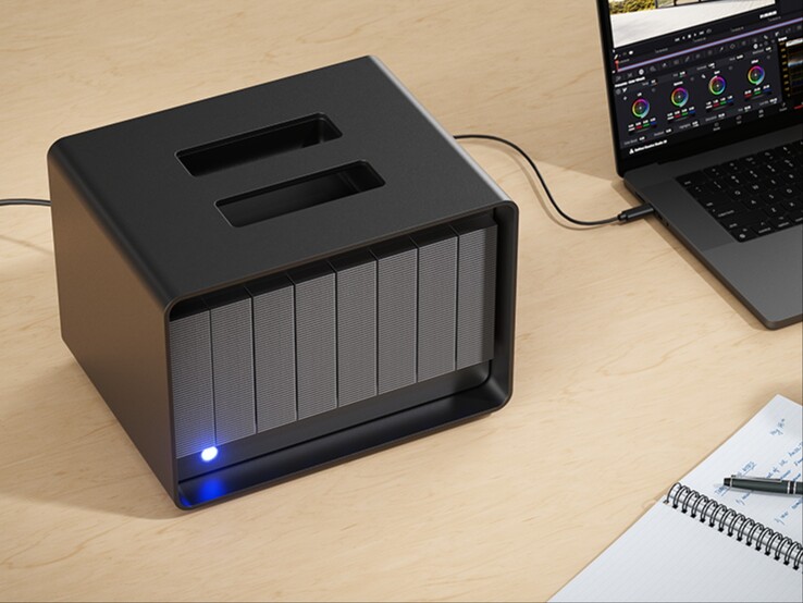 Image promotionnelle de la solution de stockage RAID LaCie 8big Pro5 de Seagate.