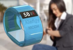 Le bracelet Alertgy NICGM pourrait être disponible pour les diabétiques de type 2 d'ici 2023. (Image source : Alertgy - édité)
