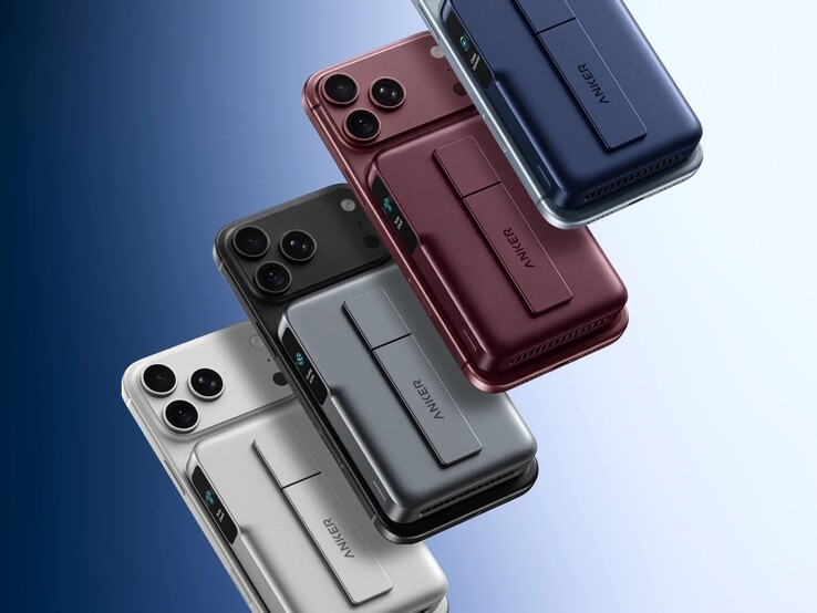 L'Anker MagGo 2 Pro est disponible en plusieurs couleurs, dont le bordeaux