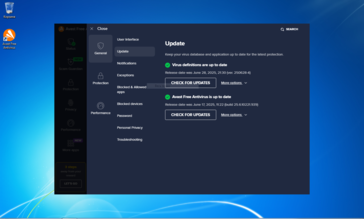 Avast aussi. Capture d'écran de la fenêtre de la version de l'application. (Source de l'image : Sergey Tarasov / Notebookcheck)