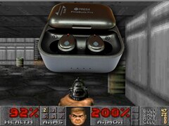 Doom fonctionne directement sur la puce ARM Cortex M4F à l'intérieur des écouteurs intra-auriculaires PineBuds Pro. (Source de l'image : PinBuds, DoomBuds) 