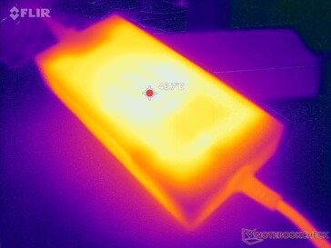 L'adaptateur CA peut atteindre plus de 46°C en cas d'utilisation intensive