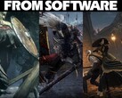 Collage avec les jeux de FromSoftware et le logo de l'entreprise (Source de l'image : FromSoftware, Steam avec modifications)