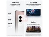 Fuite d'une image du produit Samsung Galaxy S25 Edge montrant les caractéristiques de l'appareil photo et le design. (Source de l'image : Android Headlines)