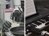 Genesis AI montre des mains robotisées effectuant des tâches de motricité fine telles que casser des œufs, couper des tomates, connecter des câbles et jouer du piano.