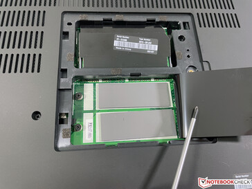 Trappe de maintenance en bas (2x SODIMM, 2x M.2-2280 PCIe 3.0 x4)