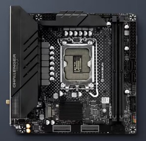 Carte mère Mini-ITX avec connecteurs MCIO PCIe 5.0 x8+x8 en bas