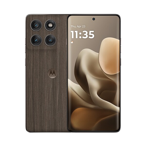 Le Motorola Edge 60 Pro en noyer tilleul (Source de l'image : Motorola)