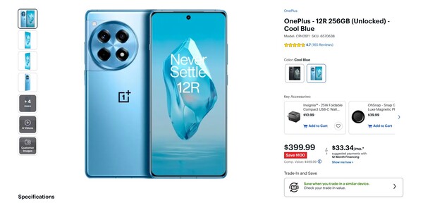 La version Cool Blue (16 Go+256 Go) bénéficie d'une remise supplémentaire de 100 $ chez Best Buy. (Source de l'image : Best Buy)