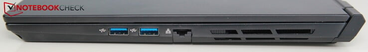 À droite : 2x USB-A 3.0, Ethernet