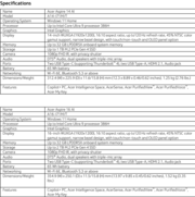 Acer Aspire 14 AI et Aspire 16 AI : Spécifications. (Source de l'image : Acer)