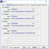 ThinkPad T580 - CPU-Z : Cache.