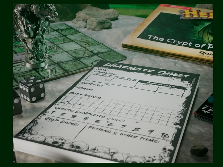 L'extension HeroQuest Crypt of Perpetual Darkness de Joe Manganiello est livrée avec de nombreuses figurines et accessoires de jeu de grande qualité.