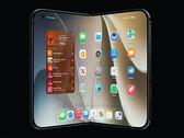 Apple Rendu de l'iPhone Ultra, un téléphone pliable.