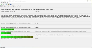 LatencyMon - Statistiques