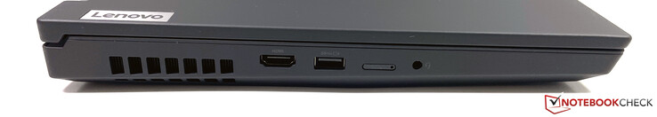 Côté gauche : HDMI 2.0, USB-A (3.2 Gen.1), carte SIM, prise stéréo 3,5 mm