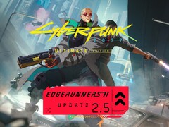 Bannière affichée pour la mise à jour 2.5 de Cyberpunk 2077 Edgerunners 2