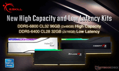 Les derniers kits de mémoire vive à haute capacité et à faible latence de G.Skill (Source d'image : G.Skill)