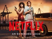 Affiche promotionnelle de la bande-annonce étendue de GTA 6 sur Netflix, mettant en scène Lucia et Jason