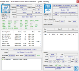 Chuwi AeroBook 13 - HWiNFO64.