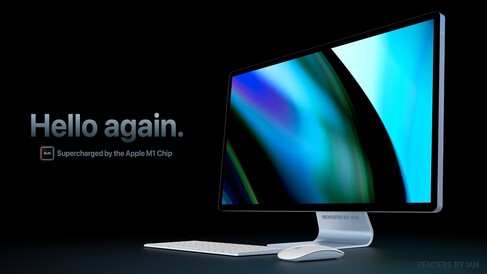 Rendu du concept de l'iMac M1. (Source de l'image : @RendersbyIan)