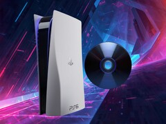 Maquette de la console PS6 présentée avec un disque de jeu physique