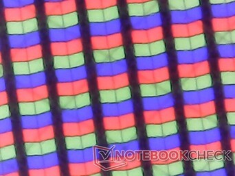 Réseau de sous-pixels nets provenant de la couche brillante