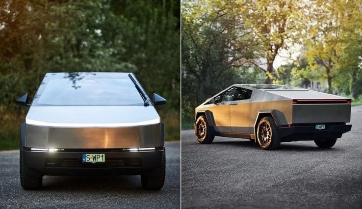 Tesla Cybertruck avec immatriculation polonaise