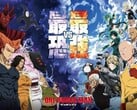 Affiche promotionnelle de l'anime One Punch Man, mettant en scène Saitama, Genos et d'autres héros sur le côté droit affrontant de puissants méchants et monstres sur le côté gauche, sur fond de ciel dramatique. (Source de l'image : One Punch Man)