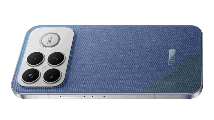 Le Poco F8 Ultra dans sa finition Blue Denim. (Source de l'image : via Sudhanshu Ambhore)