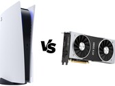 La PS5 peut surpasser la Nvidia GeForce RTX 2080 avec des charges de travail plus importantes. (Source de l'image : Sony/Nvidia - édité)