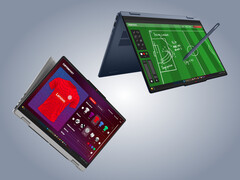 Le dernier IdeaPad 5a 2-en-1 de Lenovo est disponible dans les finitions Cosmic Blue et Luna Grey.