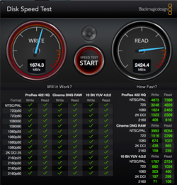 Apple MacBook Pro 15 2018 - Test Disk Speed.