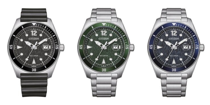De gauche à droite : les montres Citizen AW1889-00E, AW1880-55X et AW1881-52L. (Source de l'image : Citizen, édité)
