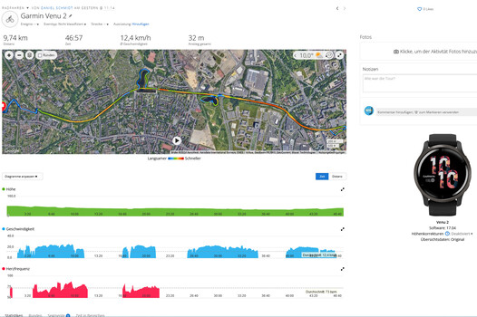 Test GNSS : Garmin Venu 2