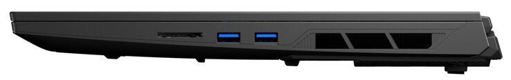 Côté droit : lecteur de cartes mémoire, 2x USB 3.2 Gen 2 (USB-A)