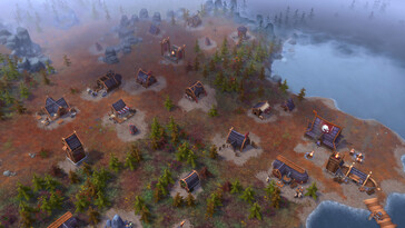 Une image montrant des maisons dans Northgard : Definitive Edition.