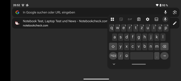 Clavier en format paysage