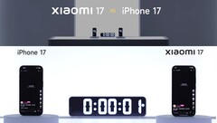 Le Xiaomi 17 de 7 000 mAh affronte l&#039;iPhone 17 de 3 692 mAh et un power bank de 5 000 mAh (Source : Xiaomi)