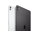 Gros plan sur le design arrière de l'iPad Pro dans les finitions argent et noir spatial, mettant en évidence la caméra et le cadre en aluminium (Image source : Apple)