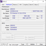 Carte mère CPU-Z