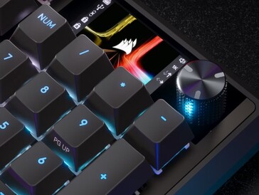 Un écran couleur IPS de 1,9 pouce (320 x 170) sur un clavier, c'est un nouveau type de flexibilité. (Source de l'image : Corsair)